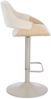 Barhocker Roxanne aus Stoff, modern und drehbar, höhenverstellbar in Beige Moon, mit Fußstütze Bild 4