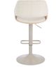 Barhocker Roxanne aus Stoff, modern und drehbar, höhenverstellbar in Beige Moon, mit Fußstütze Bild 5
