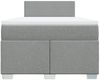vidaXL Boxspringbett mit Matratze Hellgrau 120x200 cm Stoff 3285848 Bild 4