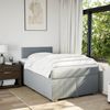 vidaXL Boxspringbett mit Matratze Hellgrau 120x200 cm Stoff 3285848 Bild 3