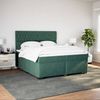 vidaXL Boxspringbett mit Matratze Dunkelgrün 200x200 cm Samt 3291011 Bild 3