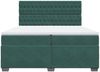 vidaXL Boxspringbett mit Matratze Dunkelgrün 200x200 cm Samt 3291011 Bild 4