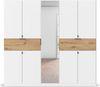 rauch Kleiderschrank, Drehtürenschrank TICAO, 9-türig, 1 Spiegeltüre, 2 Schubkästen, inkl. Türdämpferset, Alpinweiß, 226 x 210 x 54 cm Bild 2