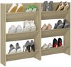 vidaXL Wand-Schuhschränke 2 Stk. Sonoma-Eiche 60x18x90cm Holzwerkstoff 806766 Bild 3