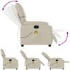 vidaXL Massagesessel mit Relaxfunktion, Kunstleder, Creme 3206117 Bild 5