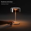 SIGOR LED Tischleuchte Akku-Glasleuchte NUMOTION rosegold, Dimmbar, LED fest integriert, Warmweiß Bild 4