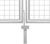 vidaXL Gartentor aus Stahl 350 x 75 cm Silber 144340 Bild 3