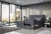 MEBLINI Boxspringbett Elektrisch EDISON 180x200 cm mit Bettkasten - H3/Dunkelgrau Samt Polsterbett - Doppelbett mit Toppers & Taschenfederkern-Matratzen Bild 2