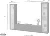 Wohnwand >Benevent< (3-teilig) in Anthrazit matt - 260x180x30 (BxHxT) Bild 5