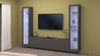 Wohnwand >Benevent< (3-teilig) in Anthrazit matt - 260x180x30 (BxHxT) Bild 2