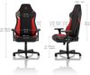 Gaming Stuhl Bürostuhl X1000 Ergonomisch Schreibtischstuhl Schwarz/Rot Bild 5