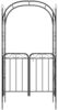 vidaXL Gartenbogen mit Tor Schwarz 108x45x235 cm Stahl 319352 Bild 3