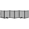 vidaXL 6-tlg. Hundetor mit Tür Faltbar Schwarz 300 cm Massivholz Tanne 352285 Bild 3