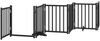 vidaXL 6-tlg. Hundetor mit Tür Faltbar Schwarz 300 cm Massivholz Tanne 352285 Bild 4
