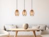 LED Pendelleuchte 3-flammig in Coffee mit ausgefallenem Stanzmuster, B: 71cm Bild 1