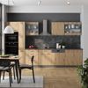 Küchenzeile R-Line Artisan Eiche/Anthrazit 350 cm mit Hochschrank, AP Anthrazit Vicco Bild 4