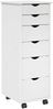 vidaXL Rollschrank Mit Rad Weiß 34 x 39 x 93,5 cm Massivholz Kiefer 42028365 Bild 2