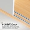 bümö Lowboard Schiebetürenschrank in Weiß/Buche - Büromöbel Sideboard aus Holz, 160 cm breit, Büroschrank nur 40 cm schmal, Büro Schrank mit Schiebetüren für Ordner & Co, 1750S-W-6 Bild 4