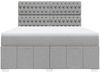 vidaXL Boxspringbett mit Matratze Hellgrau 180x200 cm Stoff 3291754 Bild 4