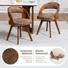 Flieks Esszimmerstuhl 2er Set, 360° drehbar, Buchenholz & Kaffeefarbenes Kissen Bild 5