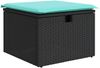 vidaXL 6-tlg. Garten-Sofagarnitur mit Kissen Schwarz Poly Rattan 3325573 Bild 5