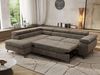 MKS Möbel 'Pablo L-Form' Ecksofa mit Schlaffunktion, verstellbare Kopfstützen, Braun, Schenille grob, ohne Topper, Links Bild 4