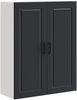 vidaXL Wandschrank PORTO Schwarz 80 x 31 x 100 cm Holzwerkstoff 885496 Bild 2
