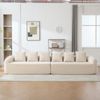 YakoHome Modulsofa Beige 343.00*99.00*80.50 – Wolkenweicher Sitzkomfort, kein Zusammenbau nötig, einladende Wohlfühloase, dauerhafter Komfort, großzügige Chaiselongue, modernes Design, vielseitig einsetzbar Bild 5