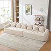 YakoHome Modulsofa Beige 343.00*99.00*80.50 – Wolkenweicher Sitzkomfort, kein Zusammenbau nötig, einladende Wohlfühloase, dauerhafter Komfort, großzügige Chaiselongue, modernes Design, vielseitig einsetzbar Bild 3