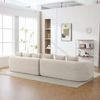 YakoHome Modulsofa Beige 343.00*99.00*80.50 – Wolkenweicher Sitzkomfort, kein Zusammenbau nötig, einladende Wohlfühloase, dauerhafter Komfort, großzügige Chaiselongue, modernes Design, vielseitig einsetzbar Bild 4