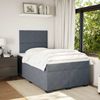 vidaXL Boxspringbett mit Matratze Dunkelgrau 120x190 cm Samt 3293153 Bild 4