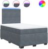 vidaXL Boxspringbett mit Matratze Dunkelgrau 120x190 cm Samt 3293153 Bild 2