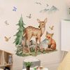 Montegoni Wandsticker Waldszene Wandsticker mit Fuchs und Hirsch, Abnehmbarer Aufkleber, Fuchs und Hirschmotiv für eine beruhigende Waldatmosphäre Bild 3