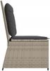 vidaXL Gartenbank Verstellbar mit Kissen Hellgrau Poly Rattan 368969 Bild 5