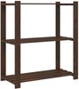 vidaXL Lagerregal mit 3 Böden Braun 80x38x90 cm Massivholz Kiefer 373397 Bild 5