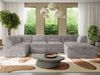 Modulares XXL-Ecksofa MODARO 5M, U-Form, Wohnlandschaft, 5-teilig, freistehend, Wohnzimmer Couch, HR-Schaumstoff - Hellgrau Cord - Rechts Bild 5