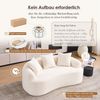 STILVORA Schlafsofa 2 Sitzer Sofa mit drei Zierkissen für kleine Wohnungen, Apartments, Zweisitzer Sofa, Chenille, kompakt, inkl. 3 Kissen, weich, ergonomisch, schmutzabweisend, langlebig, bequem Bild 4