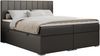 Boxspringbett mit 2 Bettkästen, Matratze und Topper, Polsterbett - ALLY - 160x200cm - Grau Kunstleder - H3 Bild 3
