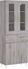 vidaXL Highboard Grau Sonoma 69,5x34x180 cm Holzwerkstoff 3198527 Bild 2