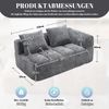 2-Sitzer Sofa aus Chenille mit Seitentaschen & Kissen, 158 x 90 x 60 cm, Grau Bild 4