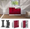 Küchenschrank für Dachschrägen R-Line Rot Hochglanz/Weiß 60 cm mit 2 Türen Vicco Bild 5