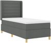 vidaXL Boxspringbett mit LED-Lichtleisten Grau 90 x 190 cm Stoff 3343603 Bild 2