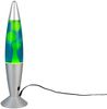 LED Raketen Lavalampe VESUV im 90er Jahre Design, Silber Grün Blau, Höhe 41,5cm Bild 2