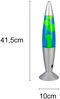 LED Raketen Lavalampe VESUV im 90er Jahre Design, Silber Grün Blau, Höhe 41,5cm Bild 4