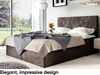 MEBLINI Boxspringbett BORGIO 120x200 cm mit Bettkasten – H3/Braun Samt Polsterbett - Gepolstert Doppelbett mit Matratze und Topper - Polsterbett mit Stauraum - Bett mit Kopfteil – Stauraumbett Bild 3