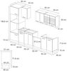 Küchenzeile R-Line Rot Hochglanz/Weiß 300 cm mit Hochschrank, ohne Arbeitsplatte Vicco Bild 3