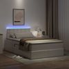 vidaXL Bett mit Stauraum und LED Reinweiß 120 x 200 cm Kunstleder 3371026 Bild 5