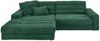 KAWOLA Sofa LANA Ecksofa Cord smaragd Recamiere links 83 x 205 x 296 cm Bild 3