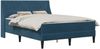 vidaXL Bettgestell mit Matratze mit Matratze Blau 140 x 190 cm Samt 3414800 Bild 2