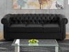 Vente-unique - Sofa 3-Sitzer - Kunstleder - Schwarz - CHESTERFIELD Bild 3